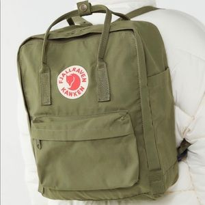 Fjallraven olive backpack